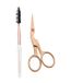 Tweezerman Ciseaux à sourcils et brosse, Rose Gold Set de sourcils