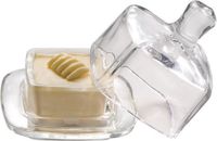 APS Glazen Botervloot 9x9 cm, Set van 2