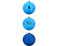 vidaXL Kerstbal Set XXL Blauw Kunststof Ø 25 cm