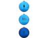 vidaXL Kerstbal Set XXL Blauw Kunststof Ø 25 cm