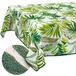 ANRO Tafelkleed Palmen Groen 220x140cm Met sierband Afwasbaar Waterafstotend Binnen & Buiten