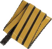 KOTARBAU® Kachelband, Kachelkoord, 20 x 5 mm, Ovenafdichtband, 2,5 m, Haardafdichting, Glasvezel, Zwart, Zelfklevende Glasvezel Touw, Hittebestendig Vuurvaste Deurpakking