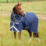 Rhino Horseware Rhino Plus Turnout 100g Navy/Titanium Grijs & Classic Blauw 78_6'6"