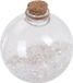 Merkloos / Sans marque Koopman International 6x Transparante fles kerstballen met witte glitters 8 cm