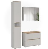 Vicco Badkamermeubelset Ruben, Wit/Artisanaal eiken, Set van 3 stuks