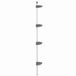 vidaXL Étagère de douche 4 niveaux télescopique d'angle aluminium argent