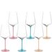 LEONARDO HOME Brera 046980 Set van 6 kelkglazen, wijnglazen, hoogwaardig en modern, trendy en kleurrijke cocktailglazen voor thuis, feest, 560 ml