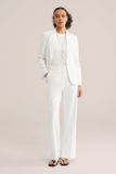 WE Fashion Blazer ajusté en jersey stretch femme blanc cassé XXL