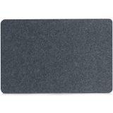 ZELLER 4x Rechthoekige placemats antraciet grijs vilt 45 x 30 cm