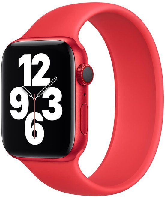 Apple Siliconen solobandje voor de Apple Watch | 38/40/41/42 mm - Maat 2 - (Product) Red