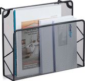 Relaxdays tijdschriftenrek hangend - 28 x 35,5 x 10 cm - zwart