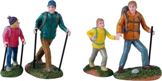 Lemax - Father And Daughter Hikers - Set van 4 - Vail Village Collection 2024