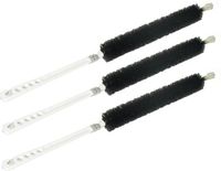 Non-branded 3x Radiator brushes / dust brushes with handle and plume 63 cm - Black