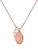 good.designs Halsketting met Maria-medaille en klein kruisje