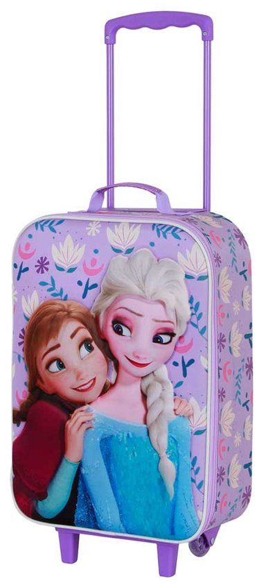 Karactermania Disney Frozen 2 Beauty Soft 3D Trolley Handbagage Koffer - Lila