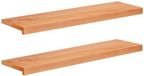 vidaXL Trapmatten 2 st Lak 100 x 25 x 2 cm Massief beukenhout