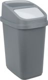 Excellent Houseware GFT aanrecht afvalbakje - donkergrijs - 5L