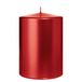 Wiedemann bougie cylindrique/bougie pilier grande - rouge métallique - 15 x 10 cm - 113 heures de combustion - bougies pilier