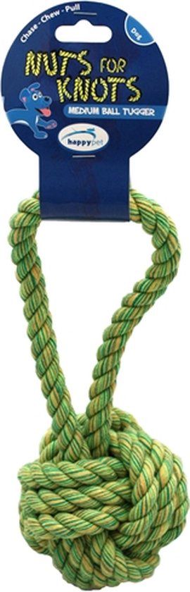 Happy Pet Nuts For Knots Bal Tugger - LARGE - Groen - 13x13x47 cm