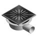 Aquaberg Kunststof Put / Opzetstuk met Zijaansluiting 50mm 15x15cm met PPC Reukslot 32mm RVS Rooster Vert./Hor Zonder Verst