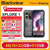 Blackview XPLORE 1 [Zonder EU-lader] Robuuste Smartphone 5G 20000mAh 45W 48(16+32)GB + 512GB 6.78'' 2.4K Mobiele Telefoon Android 15