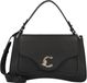 COCCINELLE Sac à bandoulière en cuir Sac à main C-Me Grained Leather Handbag Noir Zwart