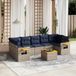 Maison Exclusive - Ensemble de meubles de jardin 8 pièces avec canapé et coussins, gris, en polyrotin
