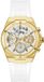 Guess Witte Rubber Horloge Voor Stijlvolle Elegantie