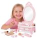 Classic World Table de toilette en bois pour filles avec miroir + fer à lisser 11 accessoires