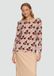 s.Oliver - Vrouwen blouse met boot hals, korte mouw, dierenprint, framboos, maat 44