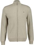 GANT Vest CASUAL COTTON ZIP CARDIGAN Beige Melange XL