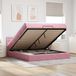 Maison Exclusive - Cadre de lit ottoman avec matelas rose 160x200 cm velours