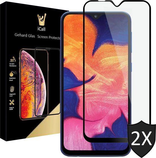 iCall Samsung Galaxy A10 Screenprotector - Tempered Glass - 2 Stuks