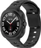 Strap-it Outdoor siliconen smartwatch bandje - zwart