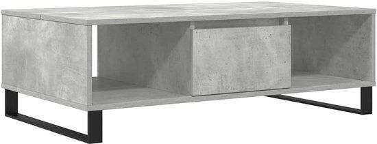 vidaXL Salontafel 104x60x35 cm Bewerkt Hout Betongrijs