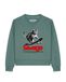Watapparel Sweatshirt 'Savage Cat' jade groen / donkerrood / zwart / wit