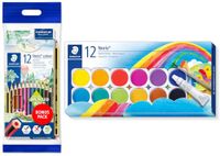STAEDTLER Noris-set met verfdoos | 12 kleurpotloden, potlood en gum