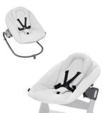 Babybjörn Chaise haute bébé - Coussin nouveau-né - Harnais réglable à 5 points - Dossier réglable - Gris clair