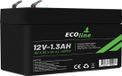 EcoLine - AGM 12V 1.3AH - 1300mAh VRLA Batterij - 151 x 65 x 95 - Deep Cycle Accu