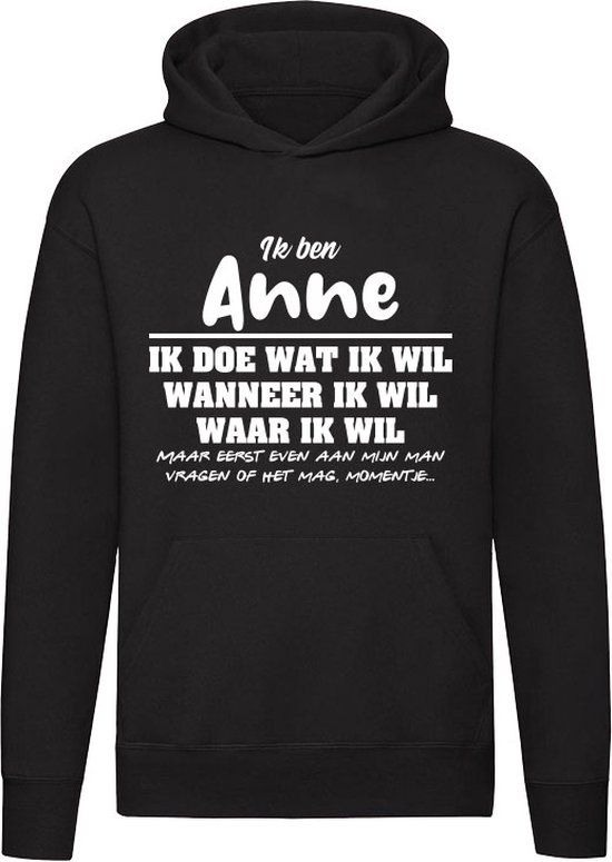 Anna Unisex Trui - Zwart - Maat S