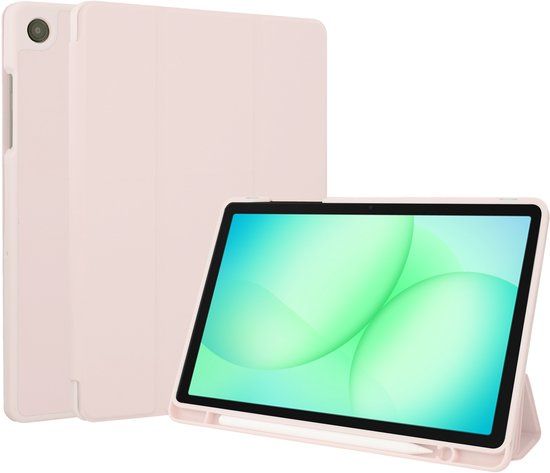Accezz Tablet Hoes - Geschikt voor Samsung Galaxy Tab A9 Plus / Galaxy Tab A11 Plus - Smart Silicone Bookcase - Roze