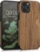 kwmobile Hoesje voor Apple iPhone 12 / iPhone 12 Pro - Back Cover - Hout - Bruin