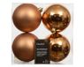 Set de 4 boules de Noël en plastique, 10 cm, classique et incassable