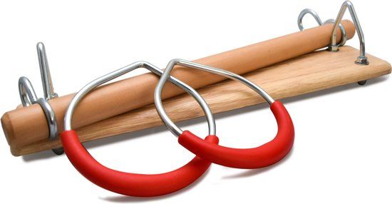 BOOST2 Schommelzitje, Trapeze en Ringen - Hout, Rood, Staal - 1234