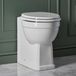 Hudson Reed Cuvette WC rétro à poser - Abattant blanc – Hauteur confortable – Charnières bronze huilé – Richmond