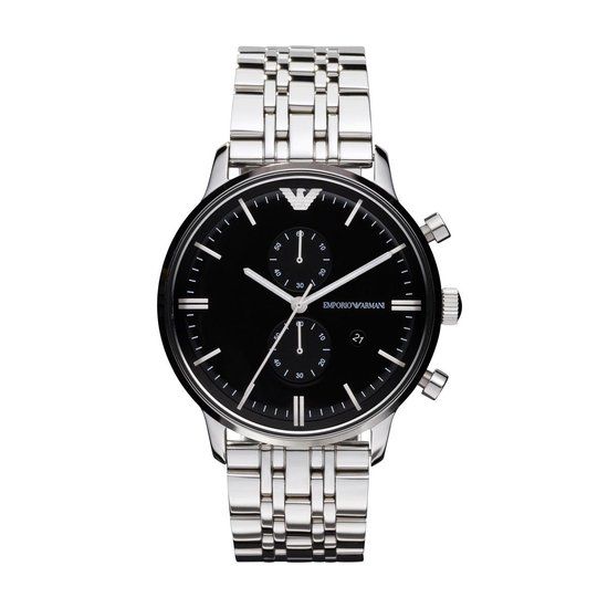 Emporio Armani Heren Horloge AR0389 - Zilver