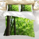 Draps de couette une personne avec des feuilles de bambou 3D