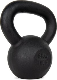 VirtuFit Kettlebell Pro - 8 kg - Zwart - Gietijzer