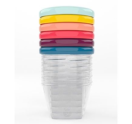 BabyMoov Babybowls - 6 x 177ml Bowls - Multicolour & Transparent