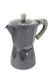 Galileo Casa 5901405 Buon koffiekan, antraciet, houten handvat, 6-taz, aluminium, grijs